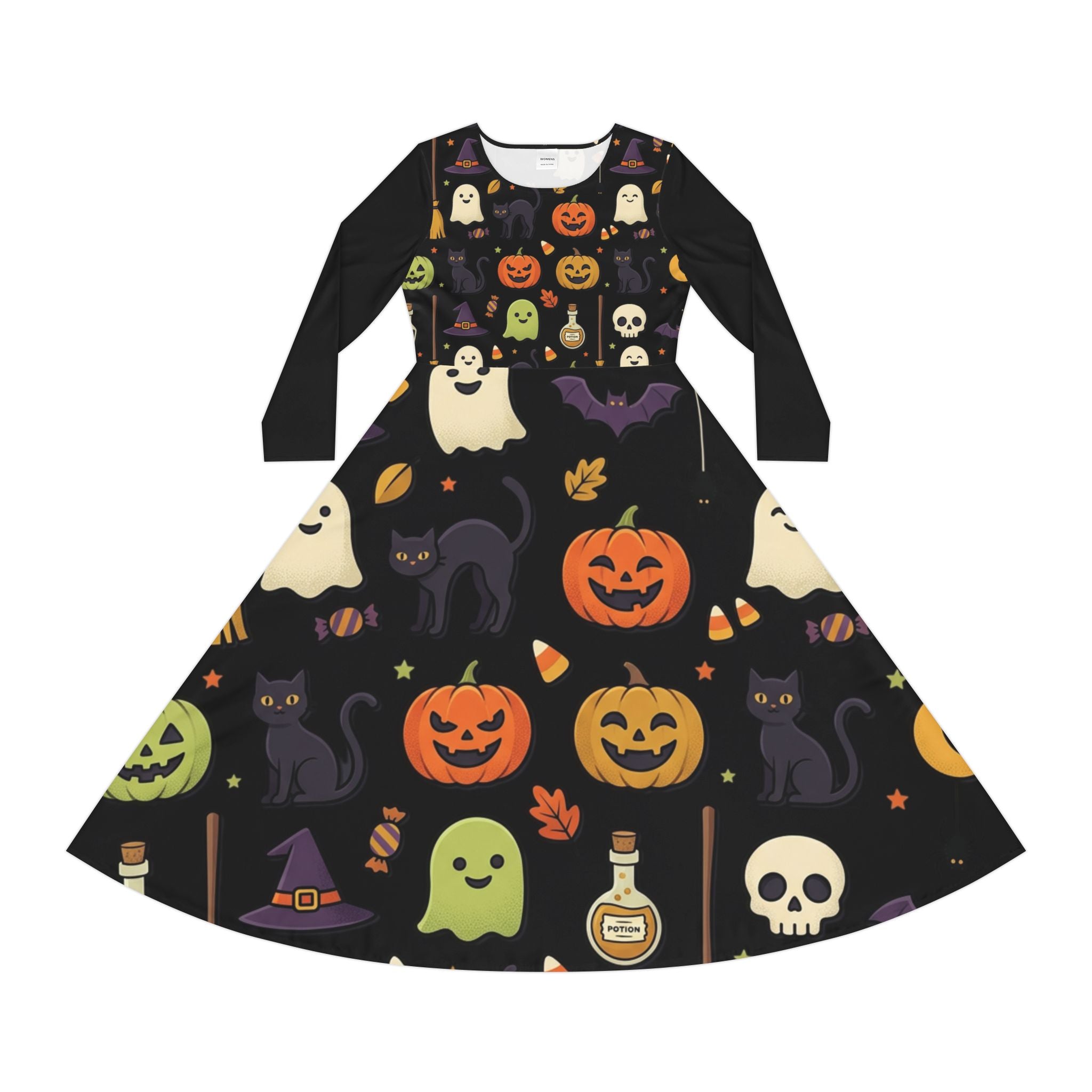 Women's Long Sleeve Dance Dress (AOP)