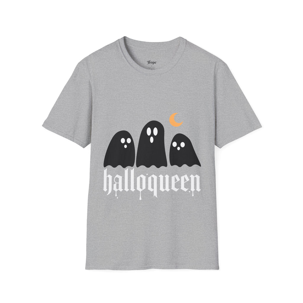 Halloween 'Galloqueen' Ghost Tee — Cute Spooky Moon Graphic T-Shirt