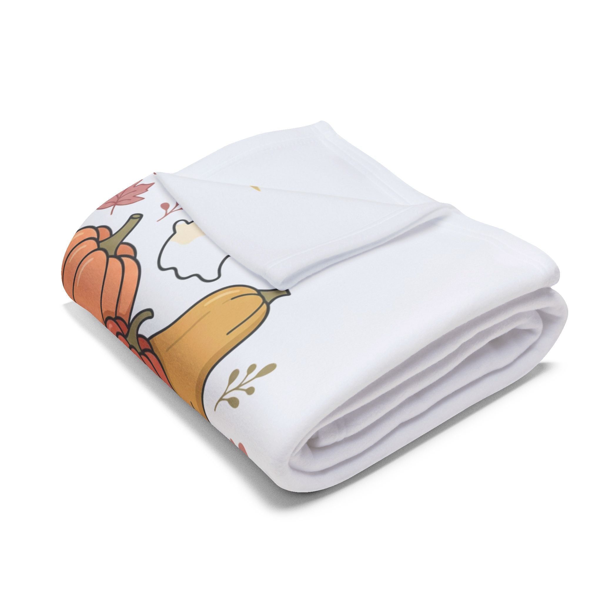 Autumn Pumpkins & Ghosts Fleece Blanket