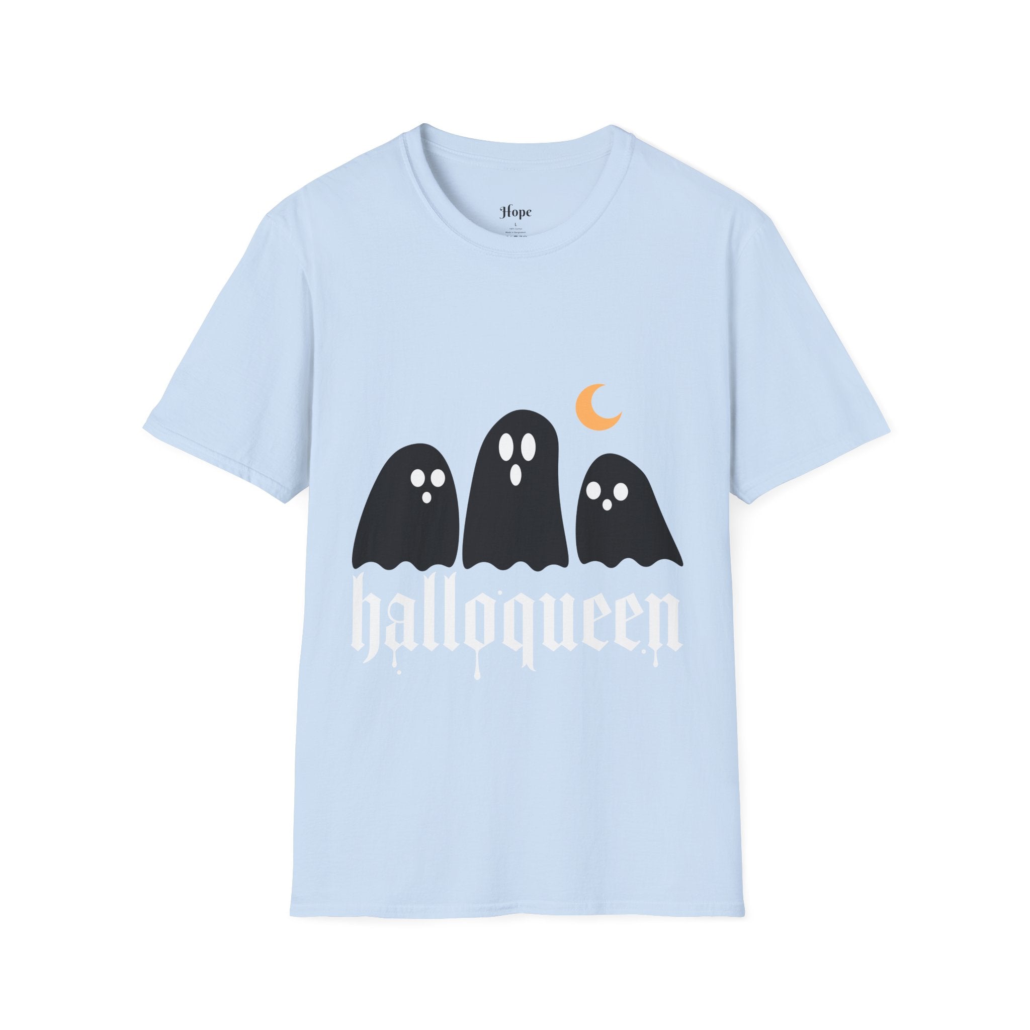 Halloween 'Galloqueen' Ghost Tee — Cute Spooky Moon Graphic T-Shirt