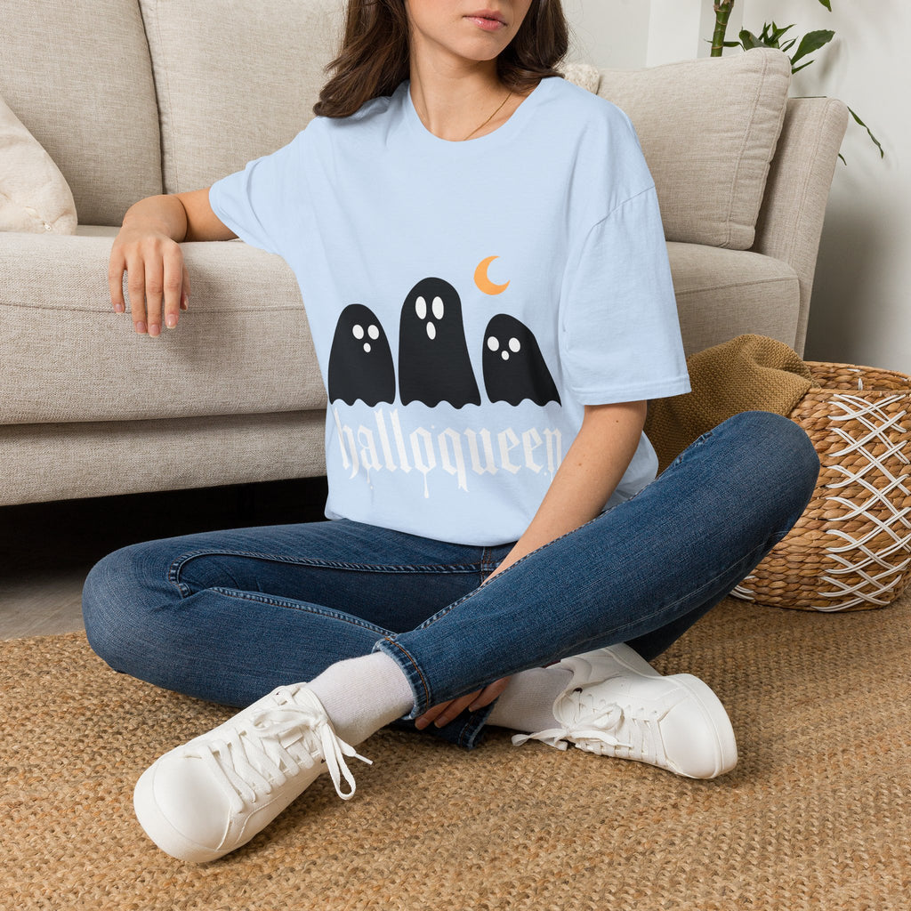 Halloween 'Galloqueen' Ghost Tee — Cute Spooky Moon Graphic T-Shirt