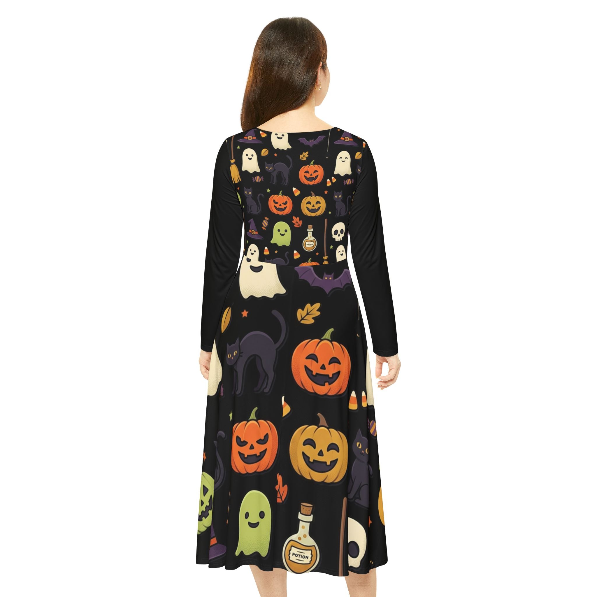 Women's Long Sleeve Dance Dress (AOP)