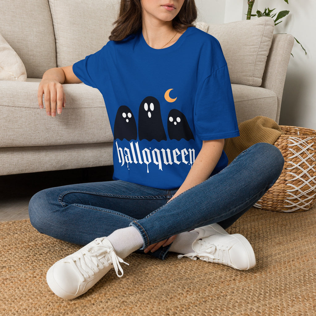 Halloween 'Galloqueen' Ghost Tee — Cute Spooky Moon Graphic T-Shirt