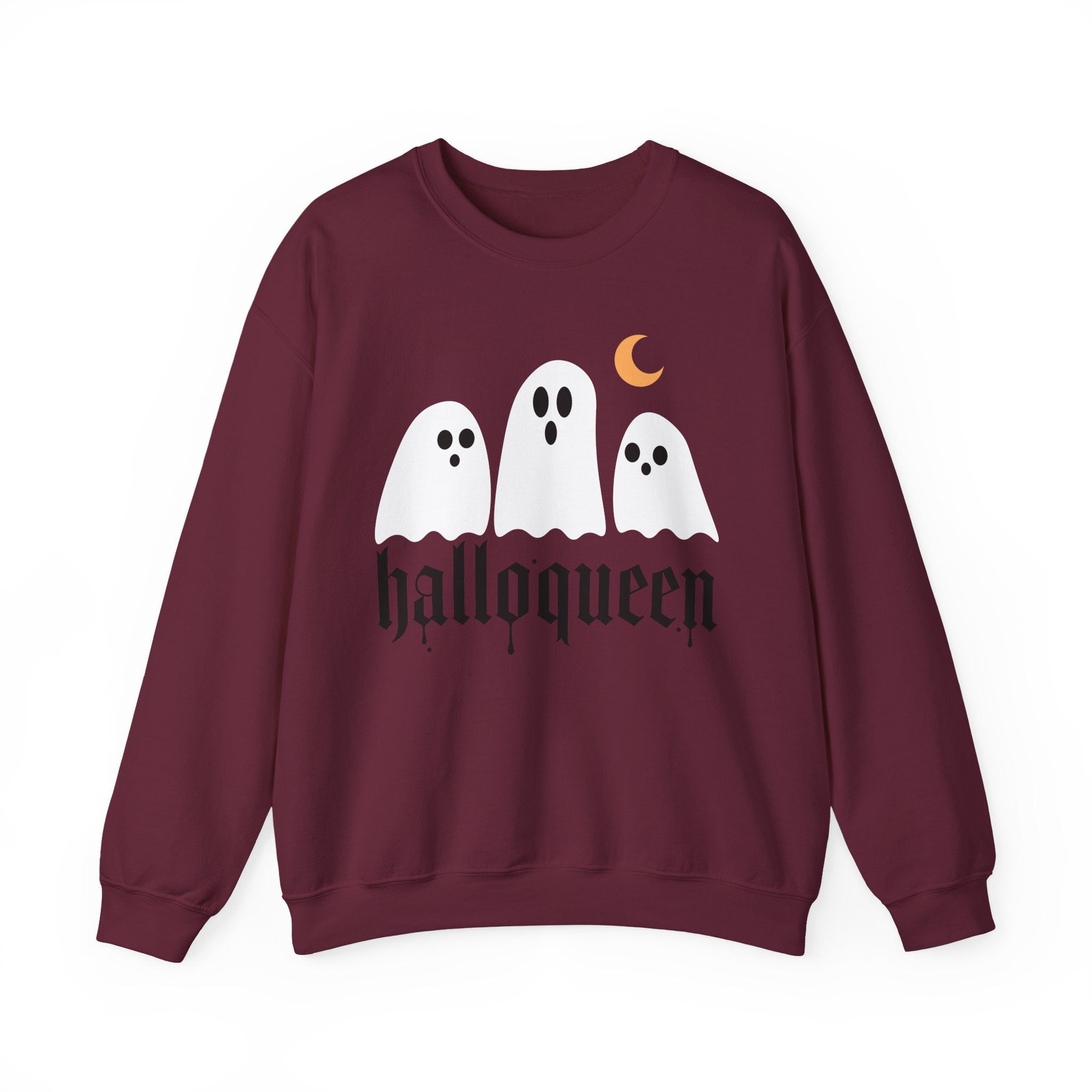 Halloqueen Sweatshirt — Cute Ghost Halloween Crewneck