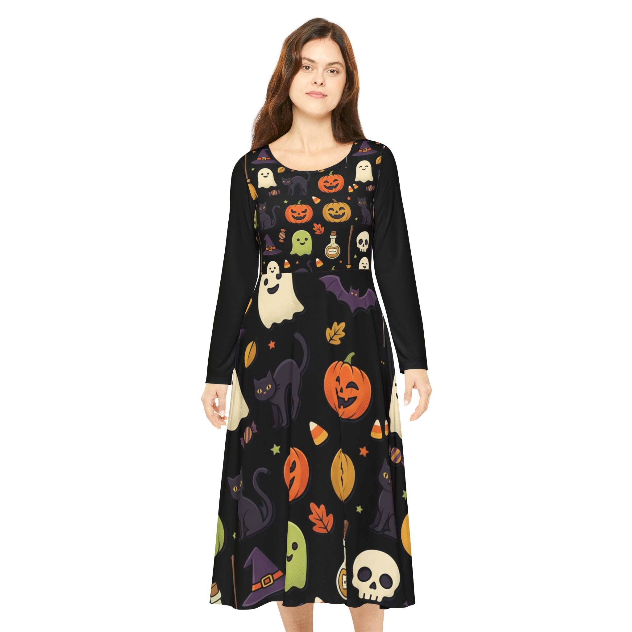 Women's Long Sleeve Dance Dress (AOP)