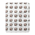 Skull & Roses Sherpa Blanket — Cozy Gothic Floral Throw