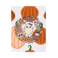 Halloween Ghost Plush Blanket — Cute Pumpkin & Sugar Skull Fall Throw