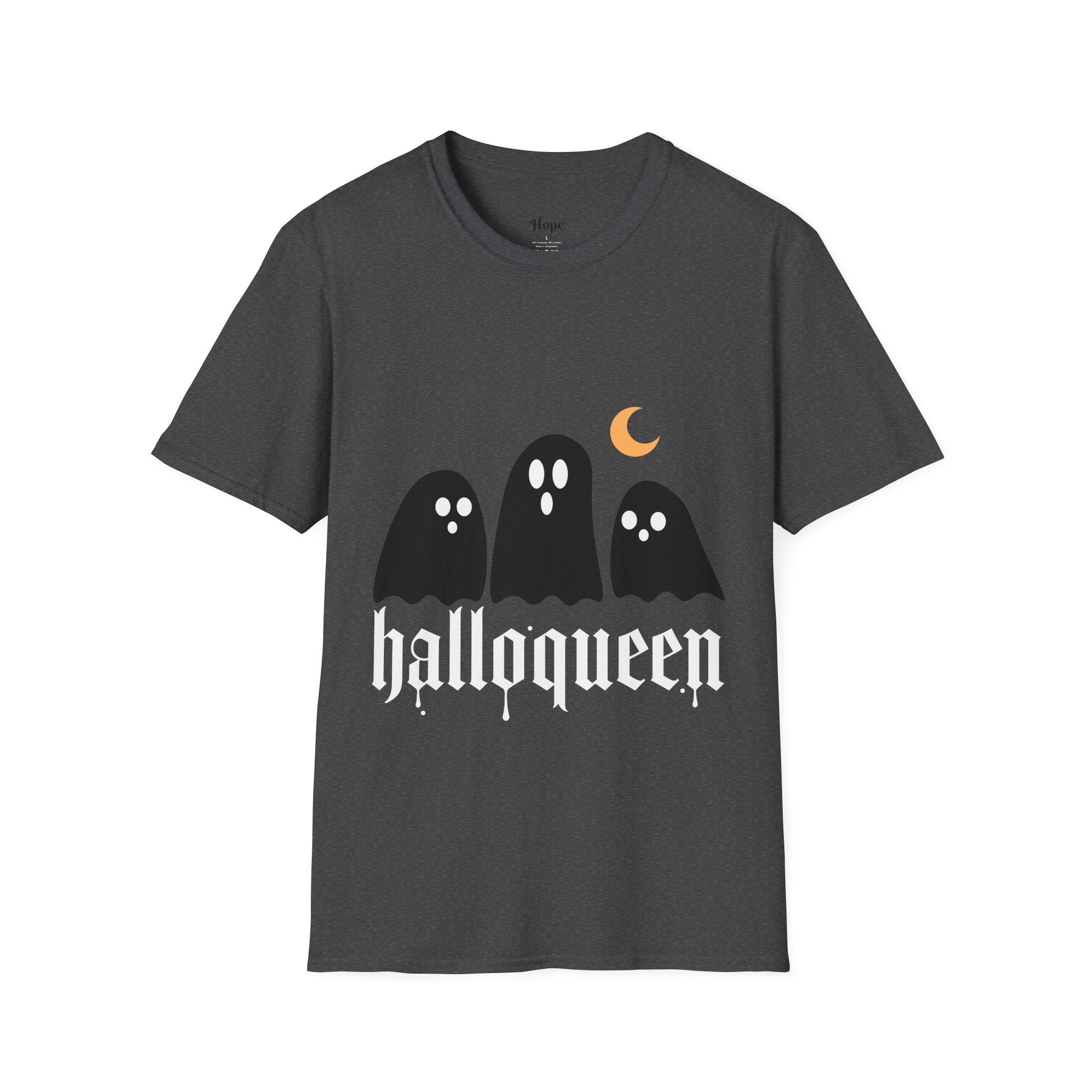 Halloween 'Galloqueen' Ghost Tee — Cute Spooky Moon Graphic T-Shirt